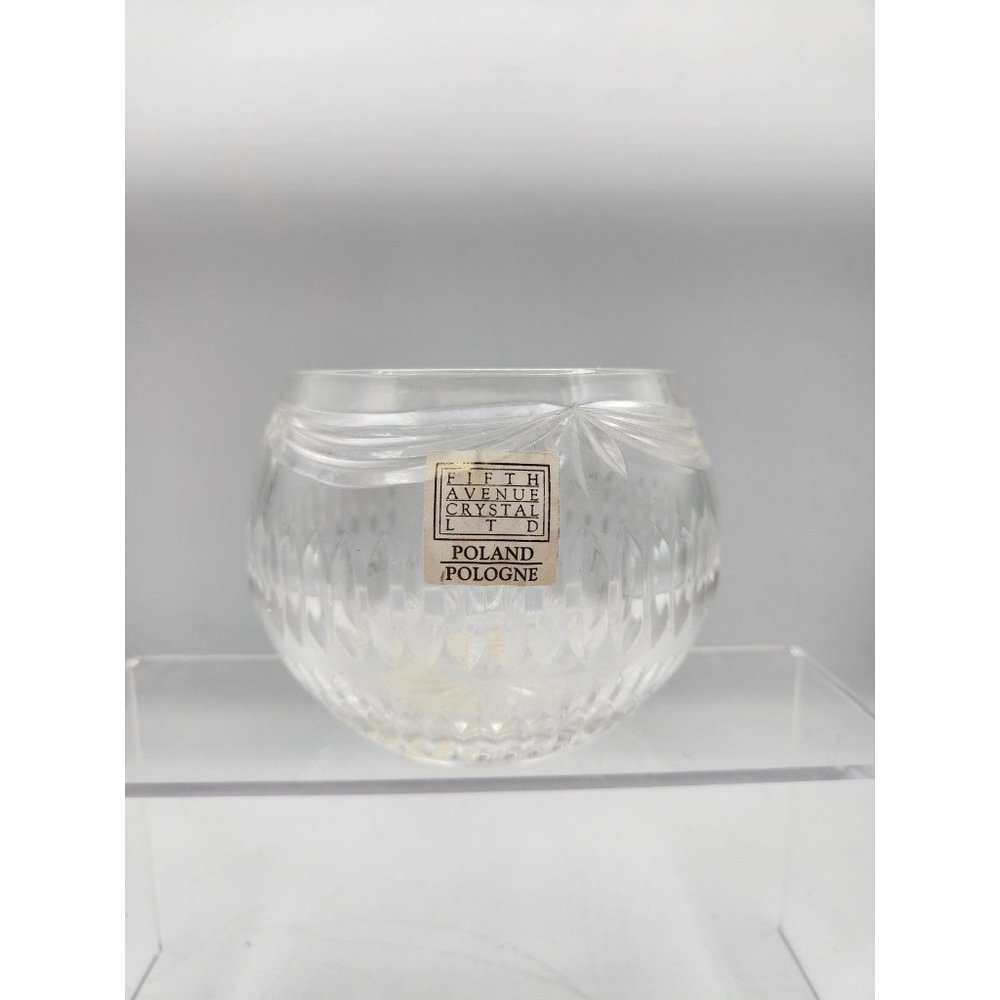 Vintage Fifth Avenue Crystal LTD. Poland Candle Holder Bowl Dish